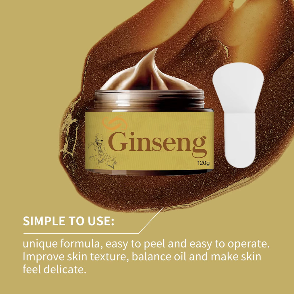 120G Ginseng Facial Peel-Off Mask Peeling Mask Deep Cleansing Shrink Pores Moisturizing Oil Control Firming Skin Care Mask