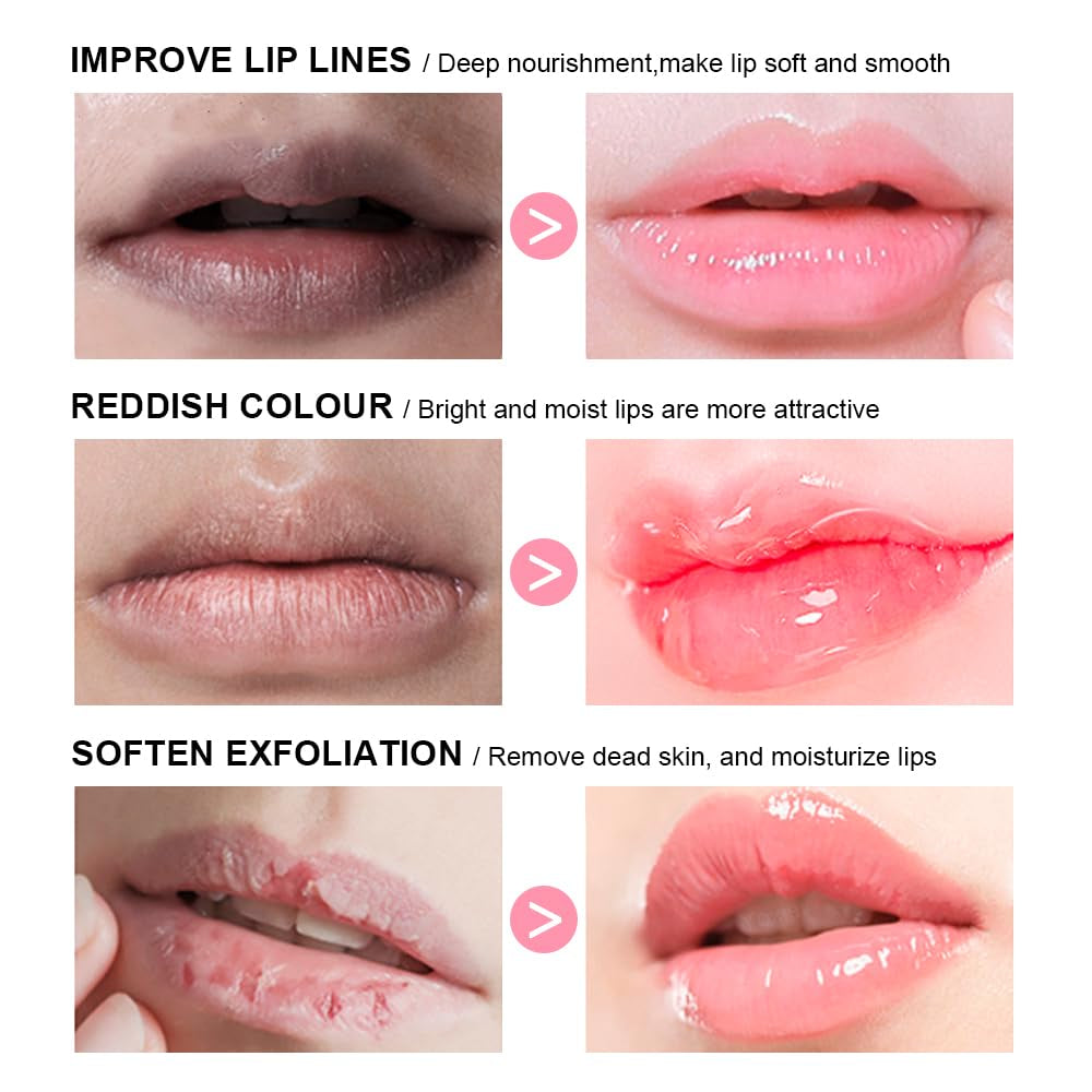 Lip Glowy Balm, Plumping Lip Gloss, Moisturizing Lip Balm, Lip Gloss, Lip Sleeping Mask, Lip Mask, Lip Glow Oil, Long Lasting Repairing Lightening Lip Lines (Grape)