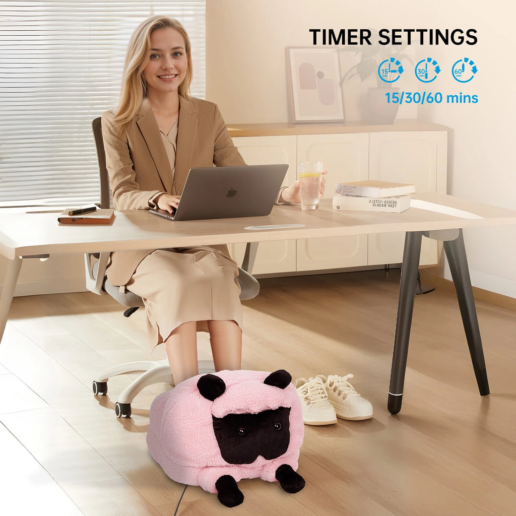 Shiatsu Foot Massager with Heat, Animal Foot Warmer for Tired Blood Circulation, Gifts