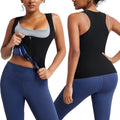 Women Sauna Suit Sweat Vest Waist Trainer Fat Burn Full Body Shaper Workout Tops