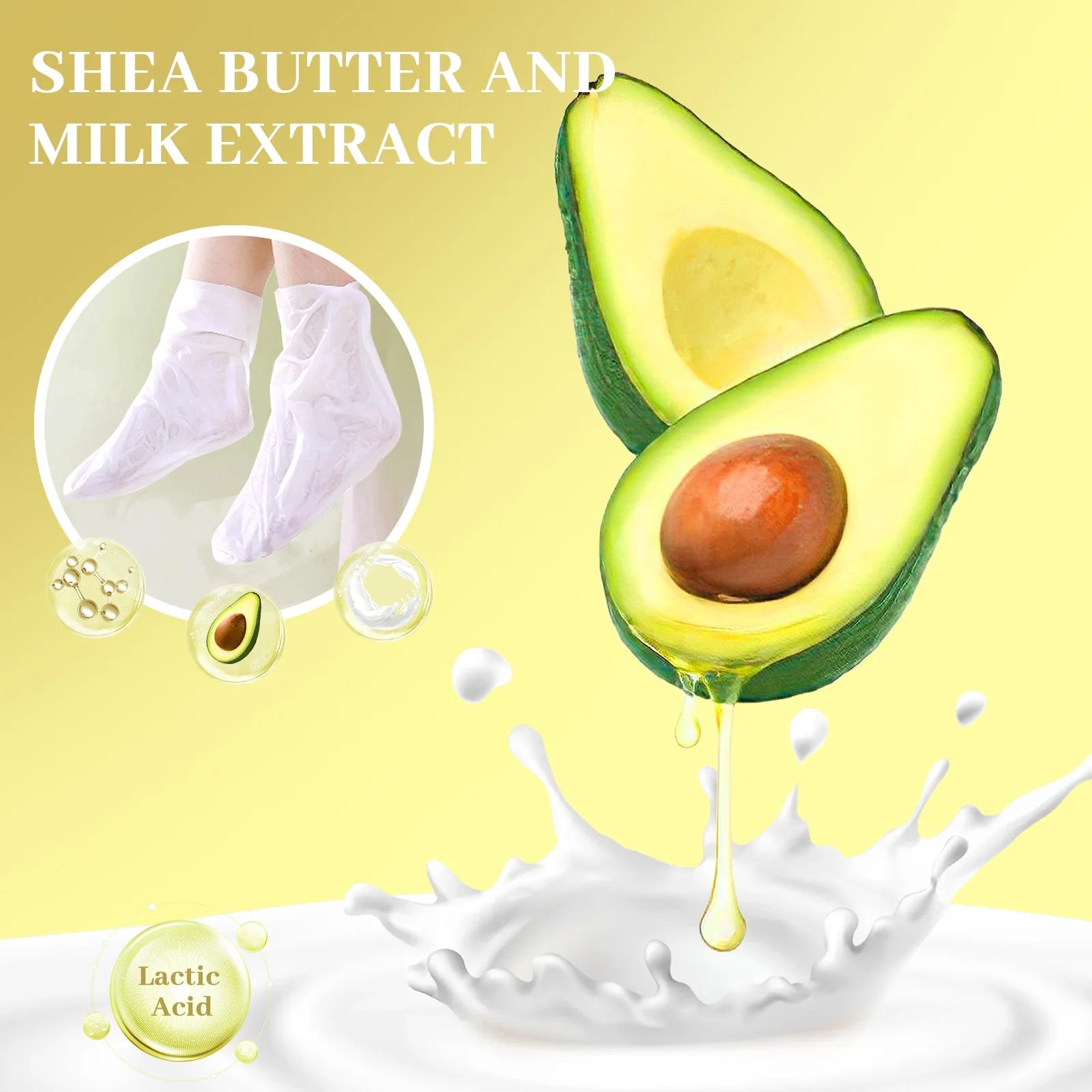 Berlaney Moisturizing Foot Mask with Shea Butter, Moisturizing Foot Mask for Dry and Cracked Feet, Dry Skin Moisturizer for Soft and Smooth Feet