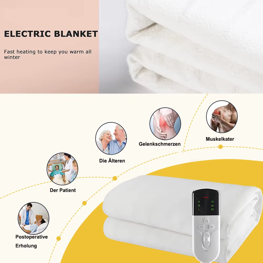 Heated Blanket Electric Blanket Timer Heated Pad 220V 150*80Cm Thermal Mattress Winter Body Warmer Heated Bed Warmer
