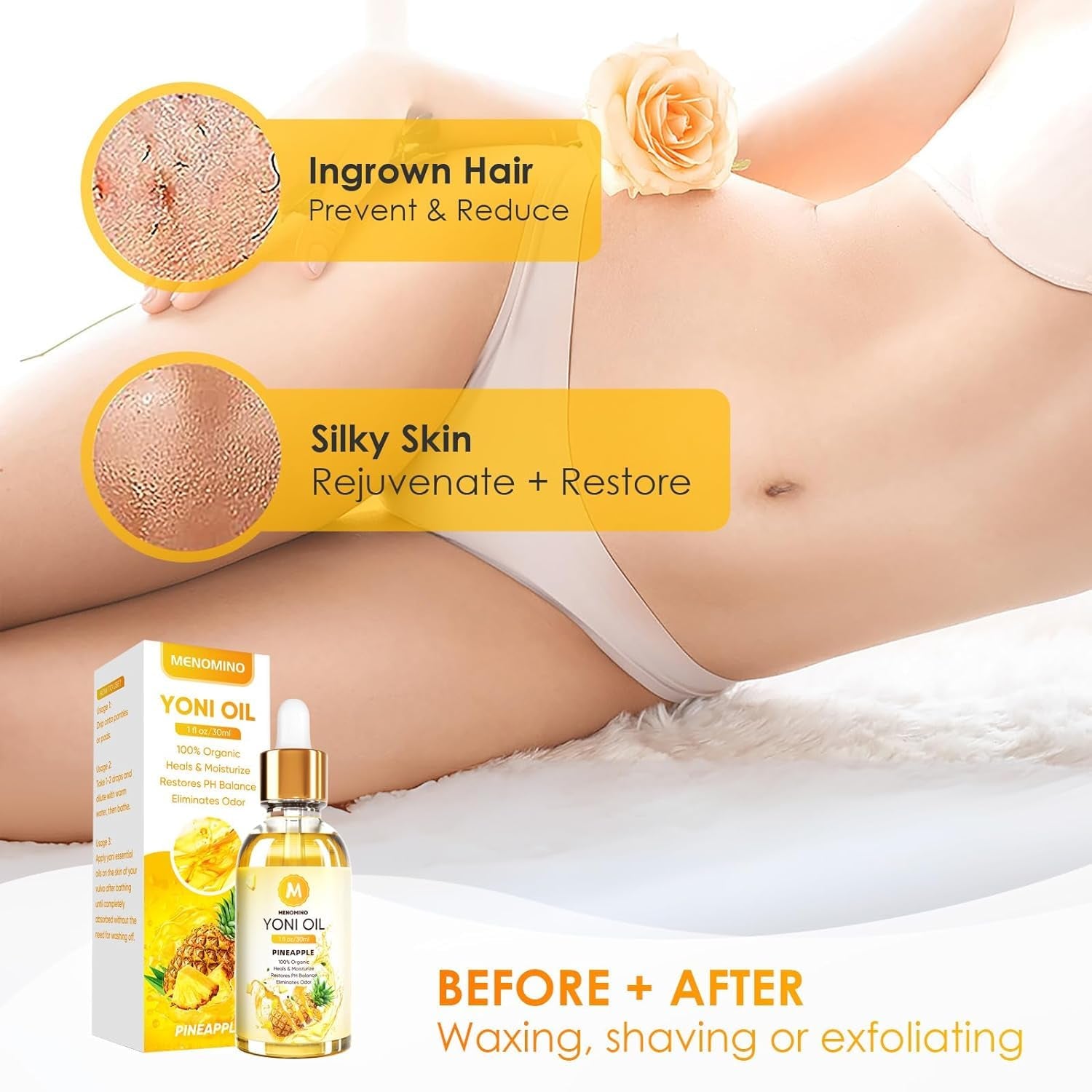 3 Pack Yoni Oil Feminine Oil for Women Ph Balance - Feminine Deodorant - Vaginal