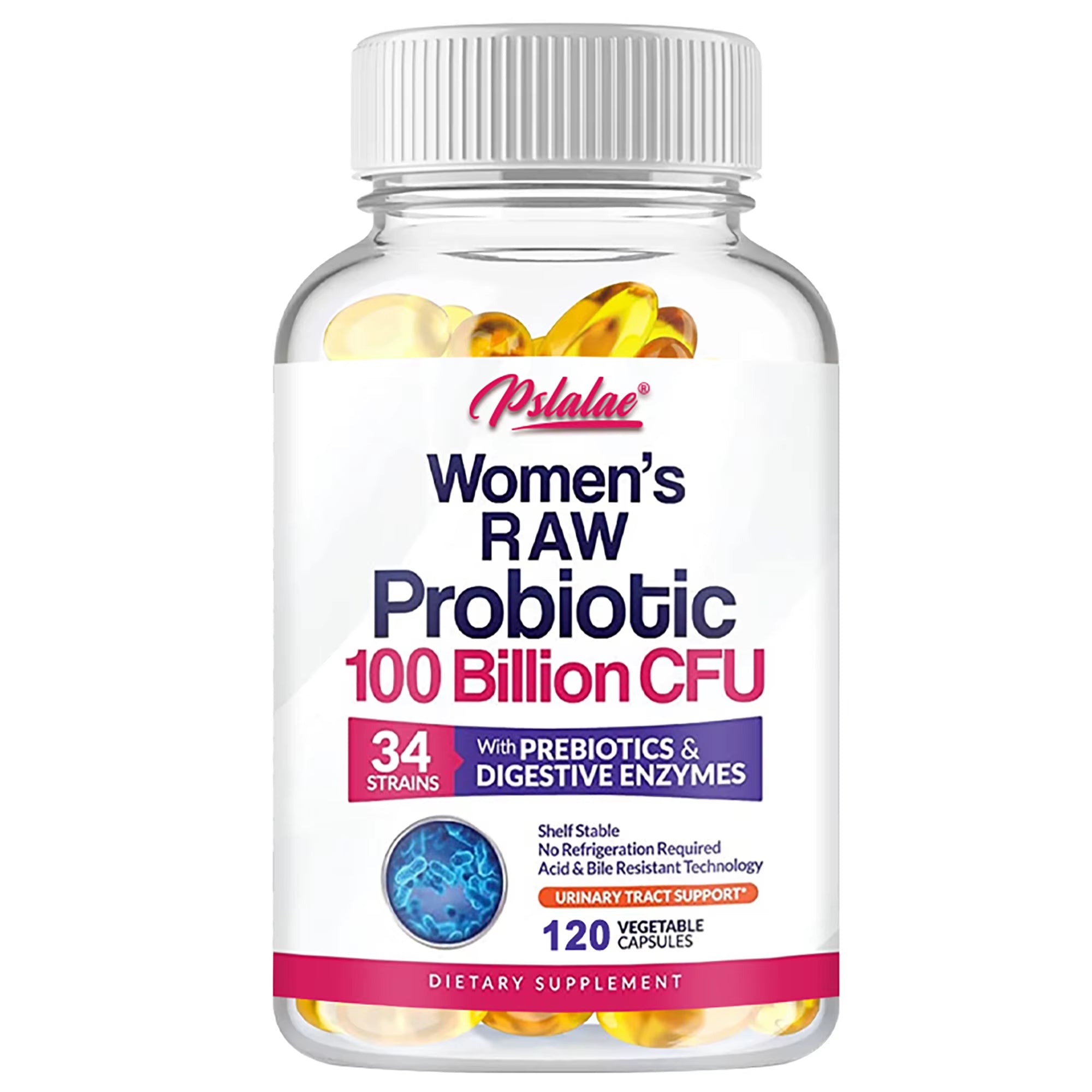 Raw Probiotics for Women - 100 Billion CFU, with Prebiotics,Digestive Enzymes - Promotes Digestion and Gut Health - 120 Capsules