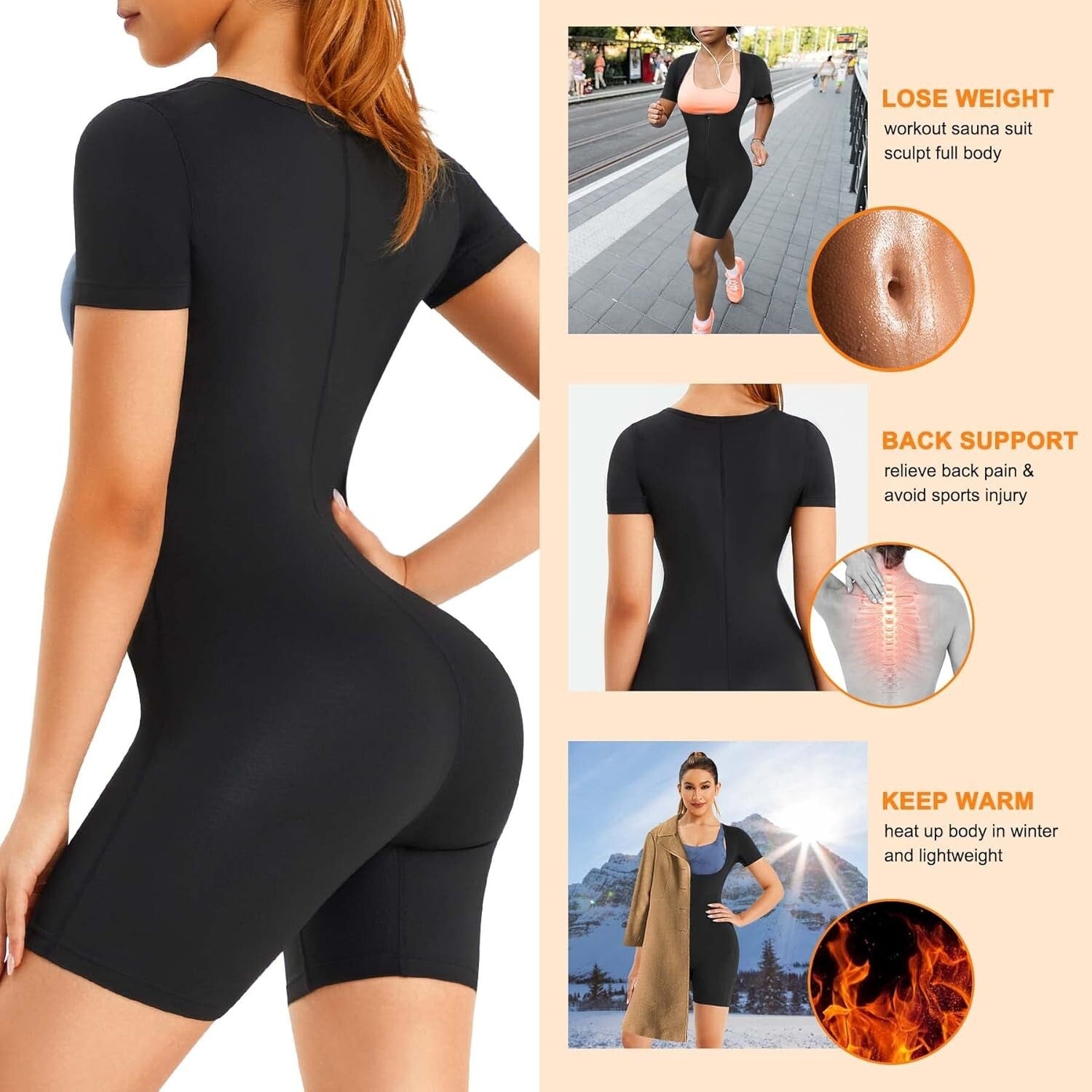 Women Sauna Suit Sweat Vest Waist Trainer Fat Burn Full Body Shaper Workout Tops