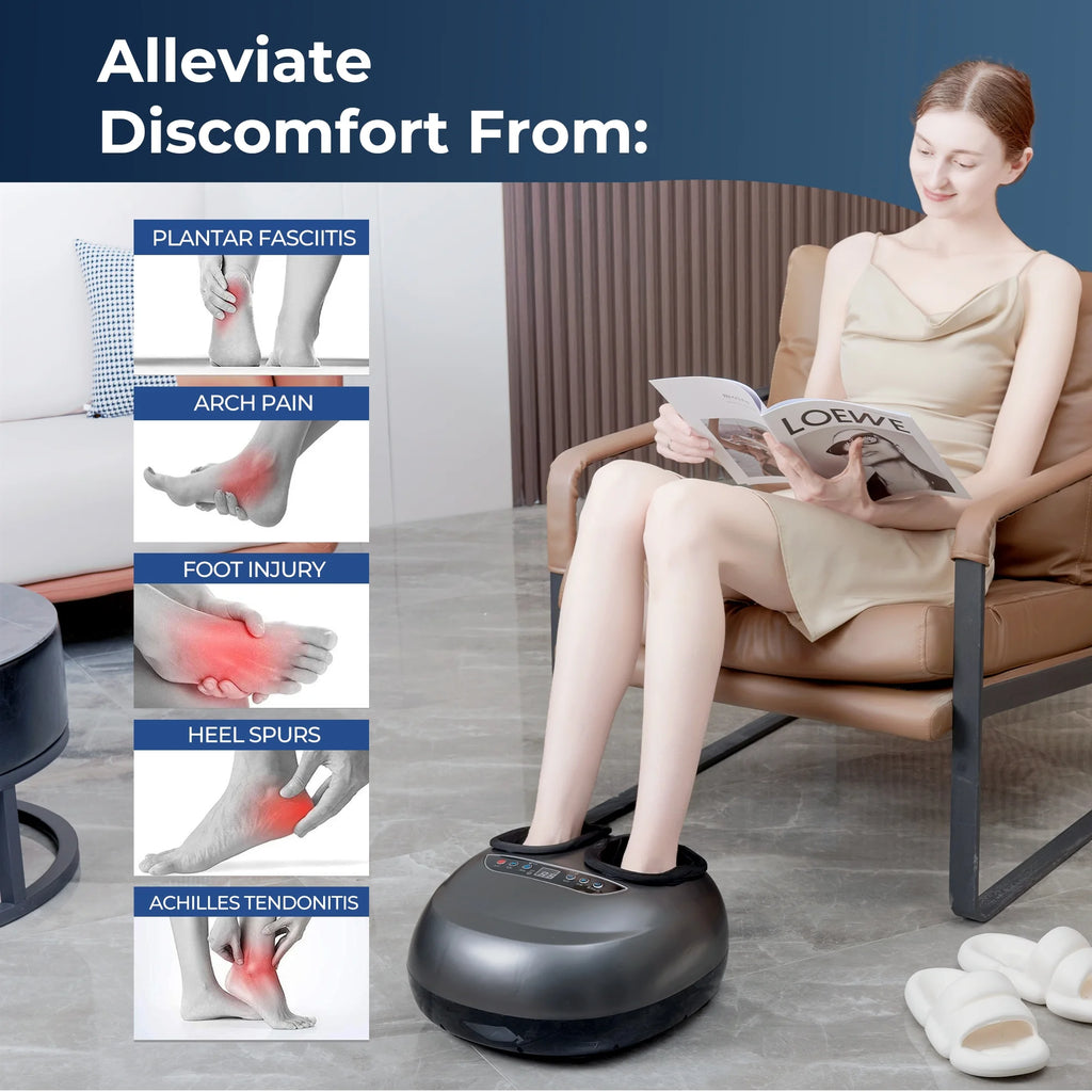 Shiatsu Foot Massager, Foot Spa for Comfort and Relief, Big, Gift, Black