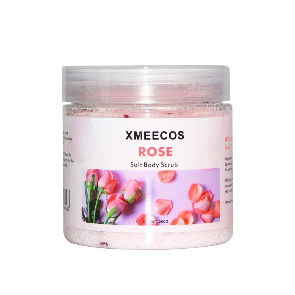 Lavender Salt Body Scrub Skin Cleaser with Natural Salt Lavender Petals Moisturizer| Exfoliating| Bath Salt| Cruelty-Free (Rose)