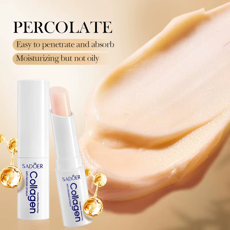 Collagen Lip Balm Moisturizing anti Cracking Brightening Repair Nourishing Hydrating Lipstick Lips Skin Care Products