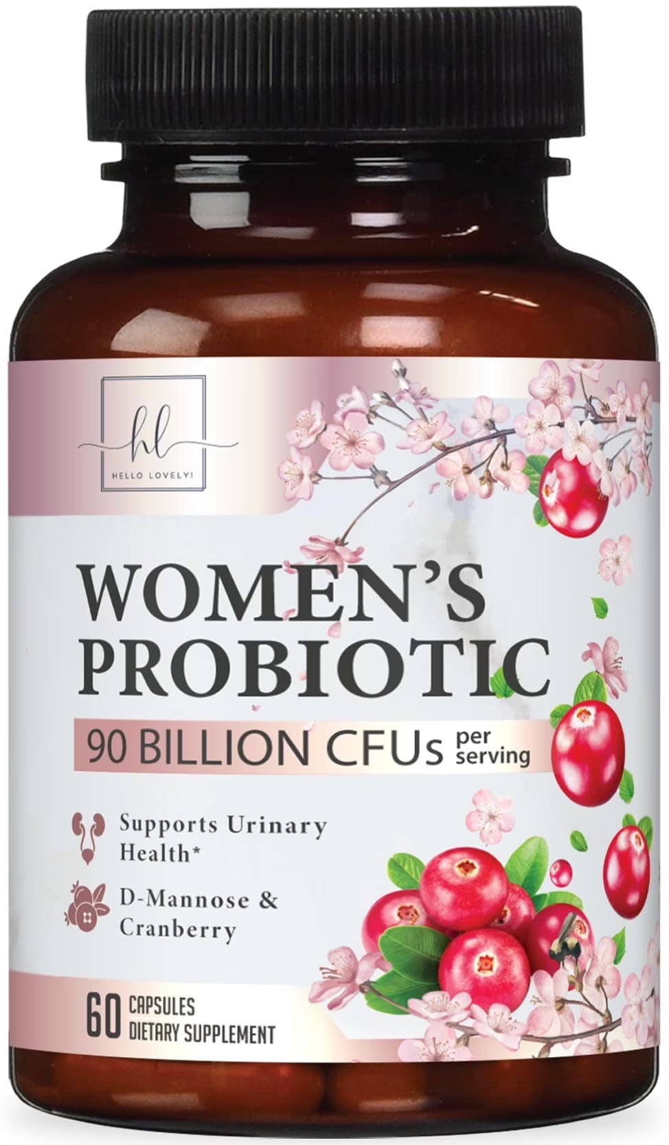 Probiotics for Women Digestive Health Support - 90 Billion CFU Women'S Probiotic, 16 Strains, Cranberry, Vaginal Probiotic with Prebiotics, PH, Immune, Urinary, & Feminine Health Support, 60 Capsules