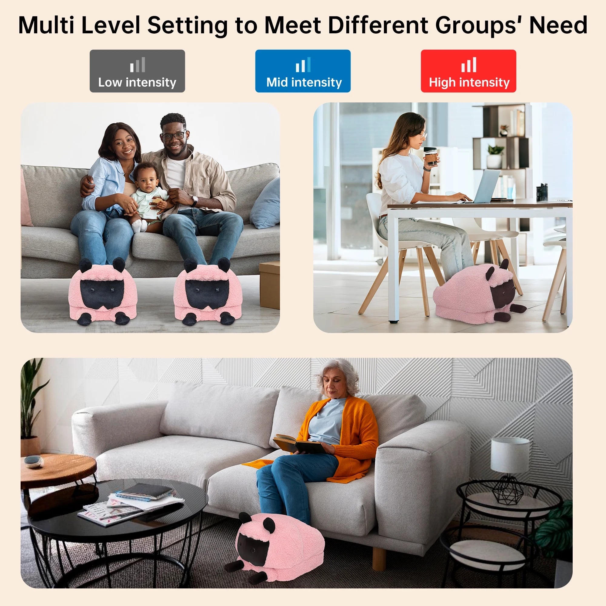 Shiatsu Foot Massager with Heat, Animal Foot Warmer for Tired Blood Circulation, Gifts