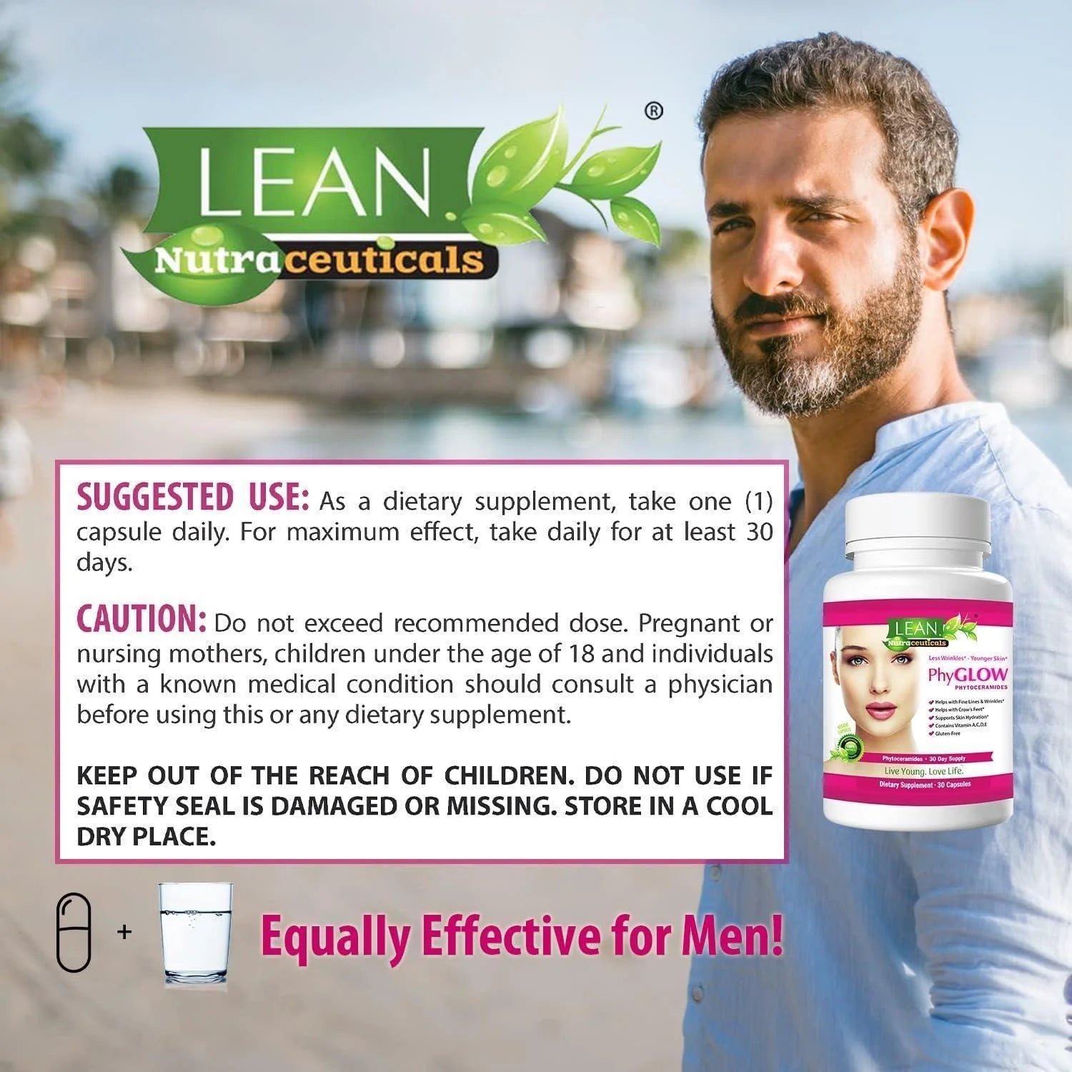 Phytoceramides 350Mg Ceramide Skin Care Hydration Moisture Restoring Beauty Supplement with Multivitamins A, C, D, E, Phyglow Super Vegan anti Aging Wrinkle Support Pills for Women and Men 30 Capsules