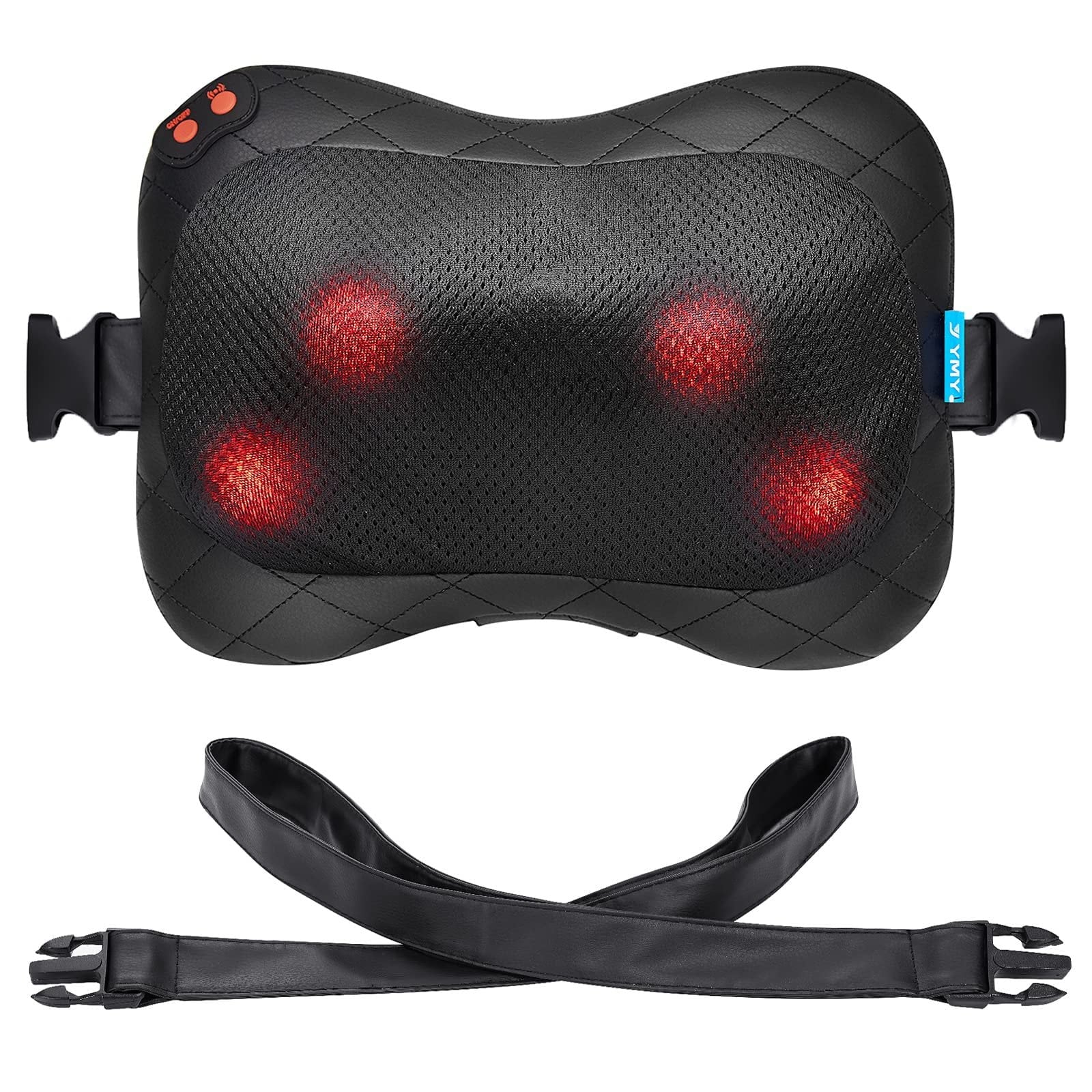 Back Massager, Shiatsu Neck Massager with Heat, Shoulder Foot Massage Pillow with Heat, Deep Tissue Kneading for Waist,Legsgifts for Mothers Day,Christmas Gifts for Women Men