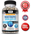 (2 Pack) Nootropic Brain Booster 60Ct, Brain Memory Support, Dietary Supplement