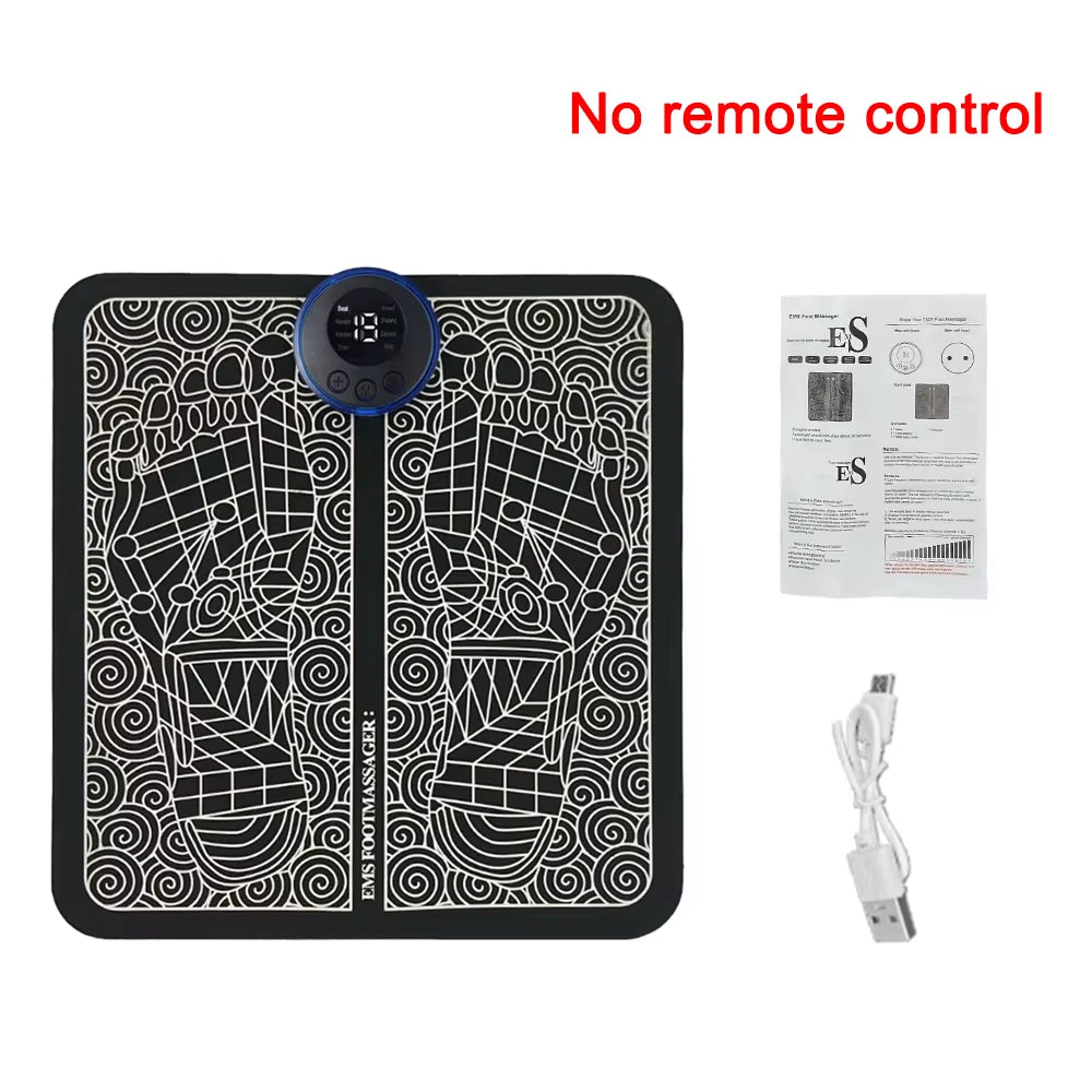 Electric Foot Massager Pad Neck Massage Set Portable Home Fatigue Relief Muscle Vibration Massage Pad Back Neck Massager