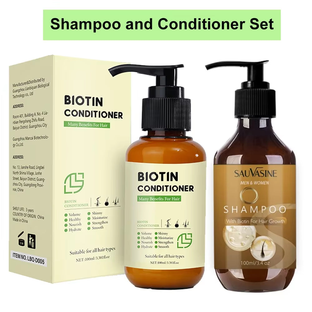 Biotin Shampoo and Conditioner Set for Hair Growth and Thinning Hair Thickening Formula for Hair Loss Treatment for Men Women