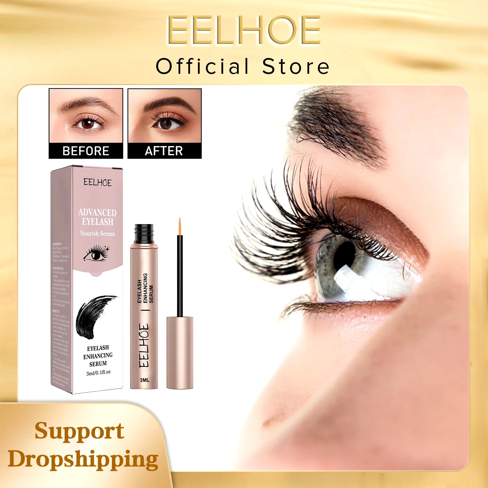 Eyelash Growth Serum Lifting Eyelashes Enhancer Eye Lash Fuller Thicker Nourish Lashes Longer Lengthening Eyebrow Essence