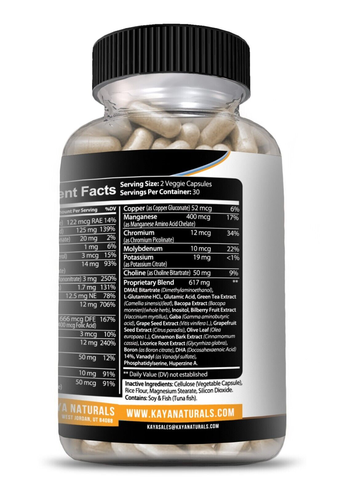 (2 Pack) Nootropic Brain Booster 60Ct, Brain Memory Support, Dietary Supplement