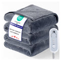 50" X 60" Electric Heated Throw Blanket with 8 Heating Levels & 1- 8H Auto-Off, Gray
